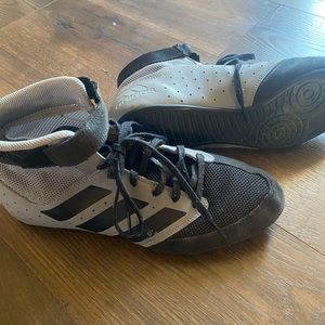 Adidas wrestling shoes.